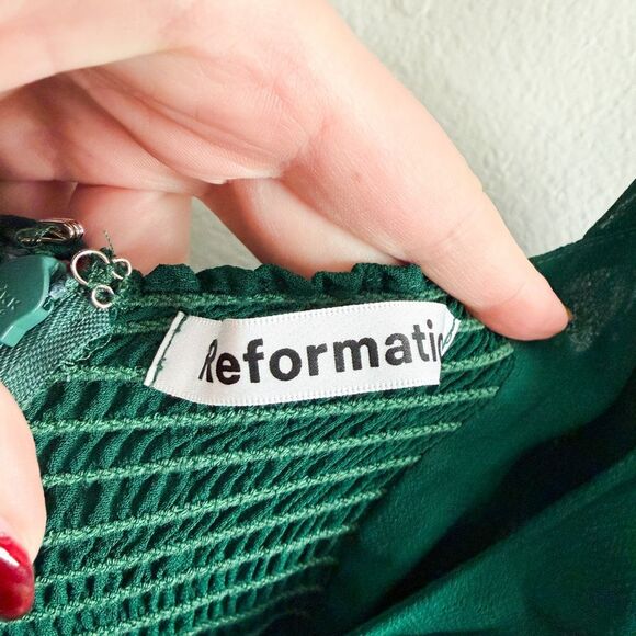 Reformation Breeze Cold Shoulder Midi Dress Size 4 - Picture 6 of 7